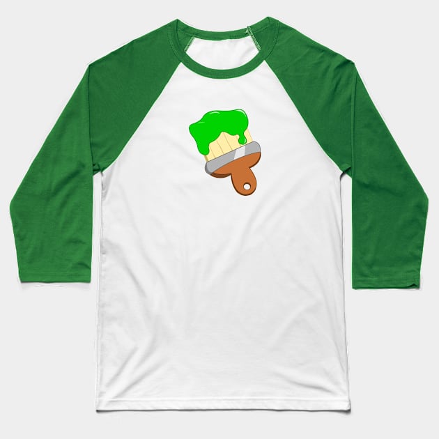 Paintbrush Baseball T-Shirt by traditionation